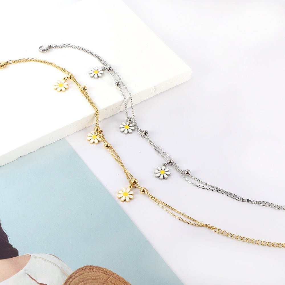 Daisy Stainless Steel Anklet